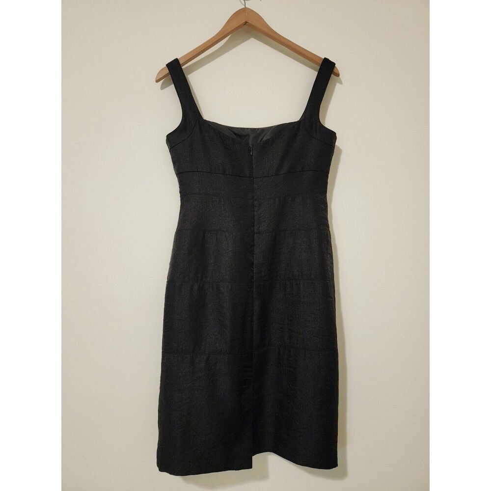 London Times Womens  Sleeveless Black Cocktail Sheath Dress Straps Lined Size 6P - Picture 3 of 7